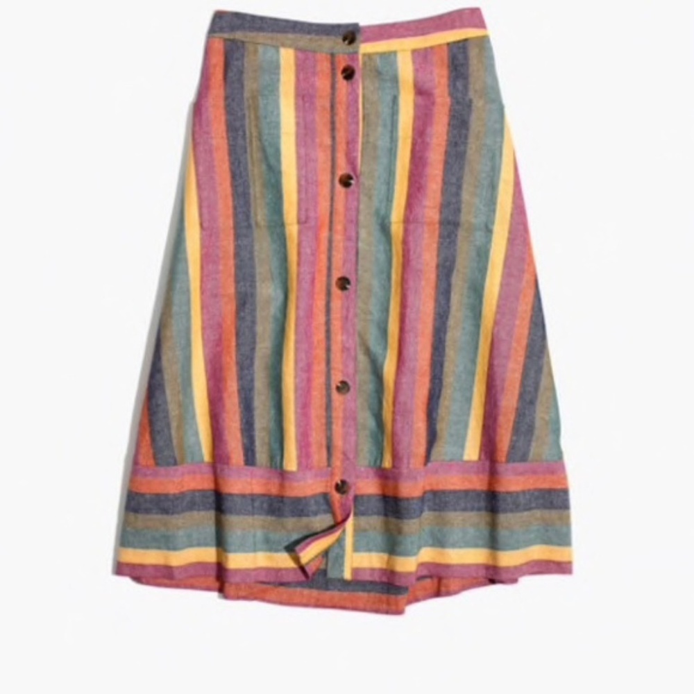 Madewell Rainbow Midi Skirt